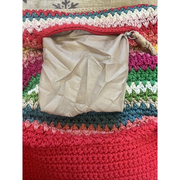 The Sak Multi Colored Rainbow Crochet Boho Sack shoulder Bag - Picture 11 of 12